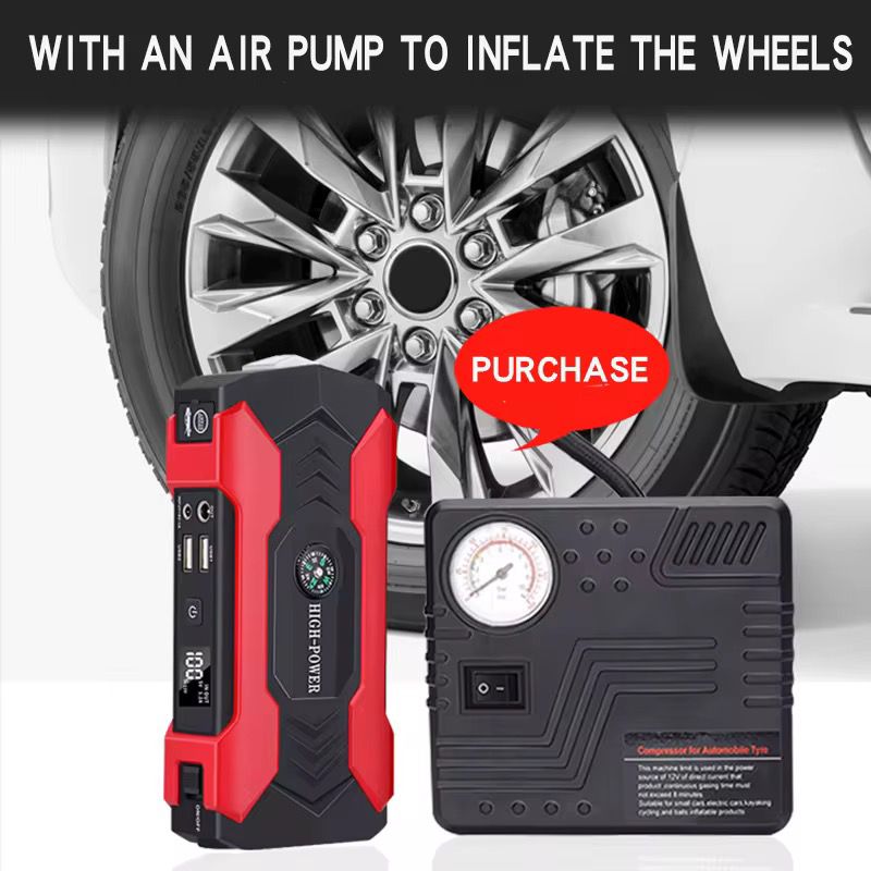 Portable Car Jump Starter for car and all vehicle types.
