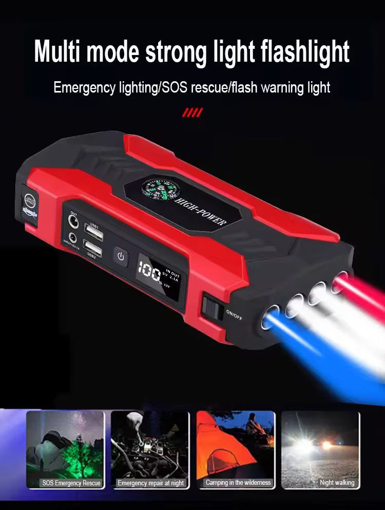 Portable Car Jump Starter for car and all vehicle types.